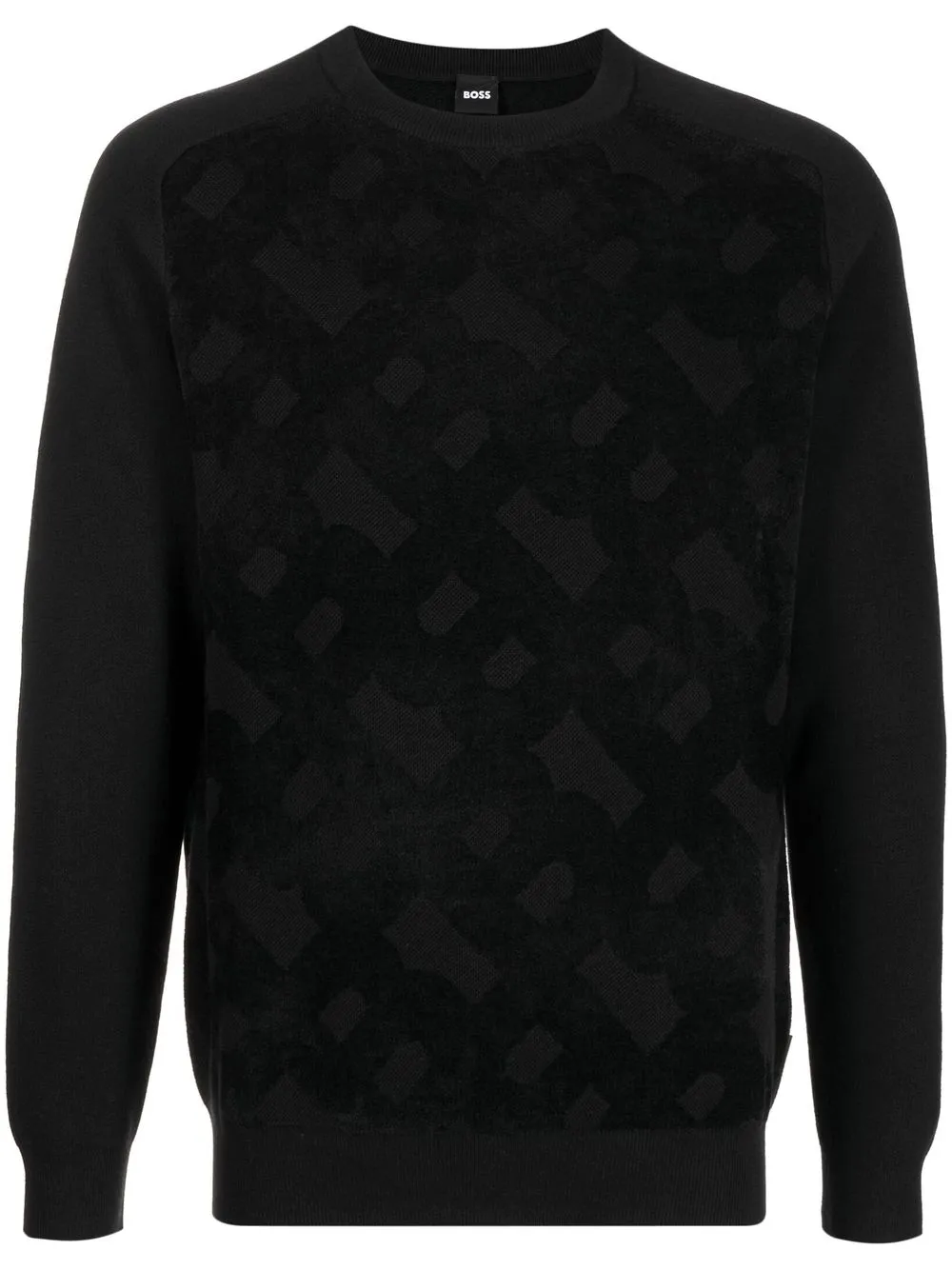 

BOSS jacquard crew-neck sweatshirt - Black