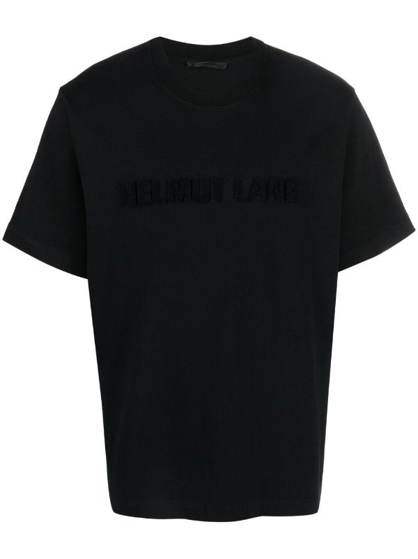 Sinewi alien Intens Helmut Lang Black Flocked Logo Short-Sleeved T-shirt - Farfetch