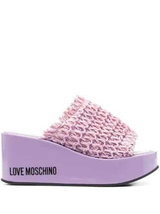 Sandali con shop zeppa moschino