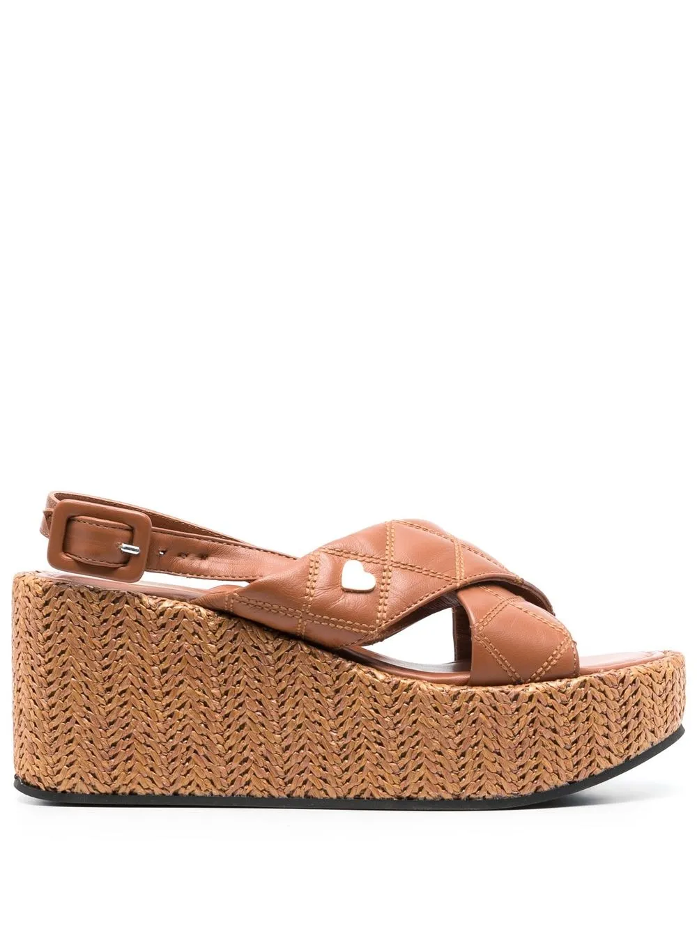 Love Moschino 80mm crossover-strap slingback sandals
