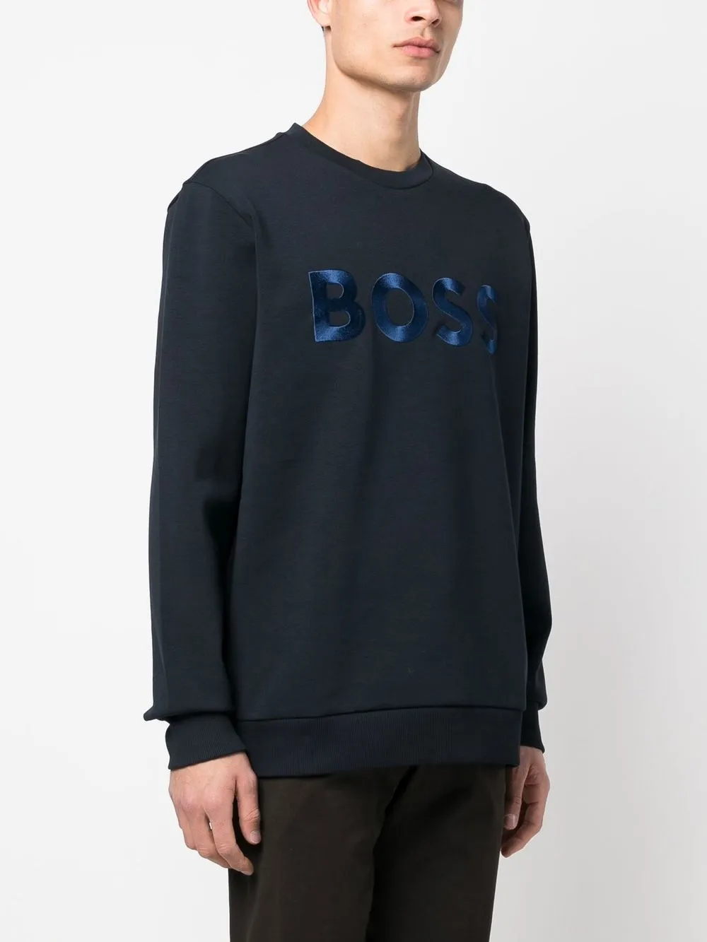 BOSS logo-print long-sleeve Sweatshirt - Farfetch