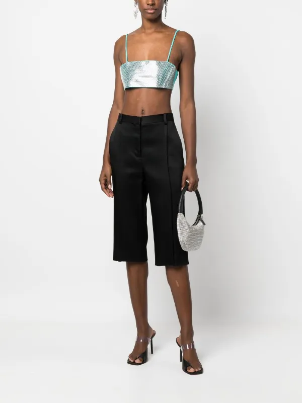 Giuseppe Di Morabito crystal-embellished Cropped Top | Blue