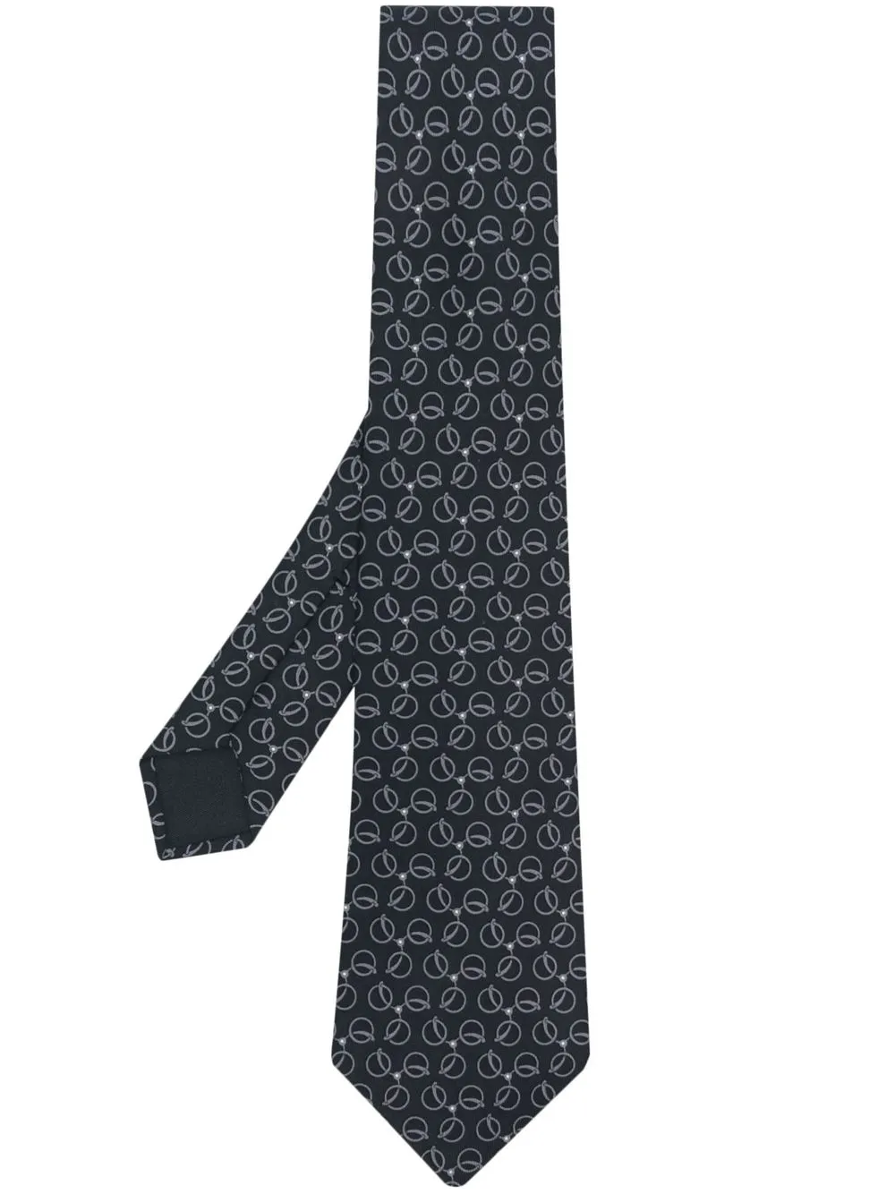 

Hermès 2000s pre-owned abstract-print silk tie - Blue