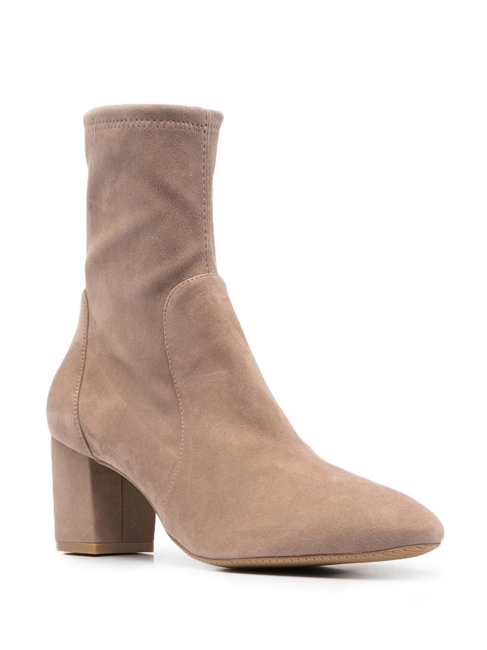 Stuart Weitzman Suède enkellaarzen - Beige