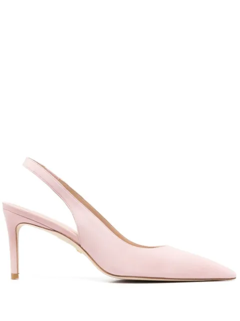 Stuart Weitzman 90mm suede sling-back pumps 