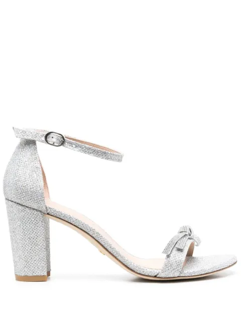 Stuart Weitzman glittered leather sandals 