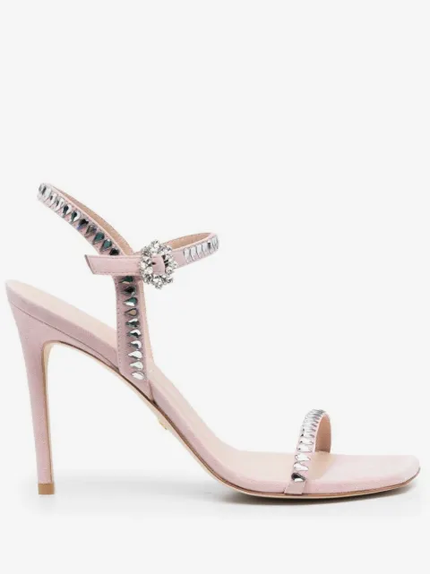 Stuart Weitzman 105mm crystal-embellished sandals  