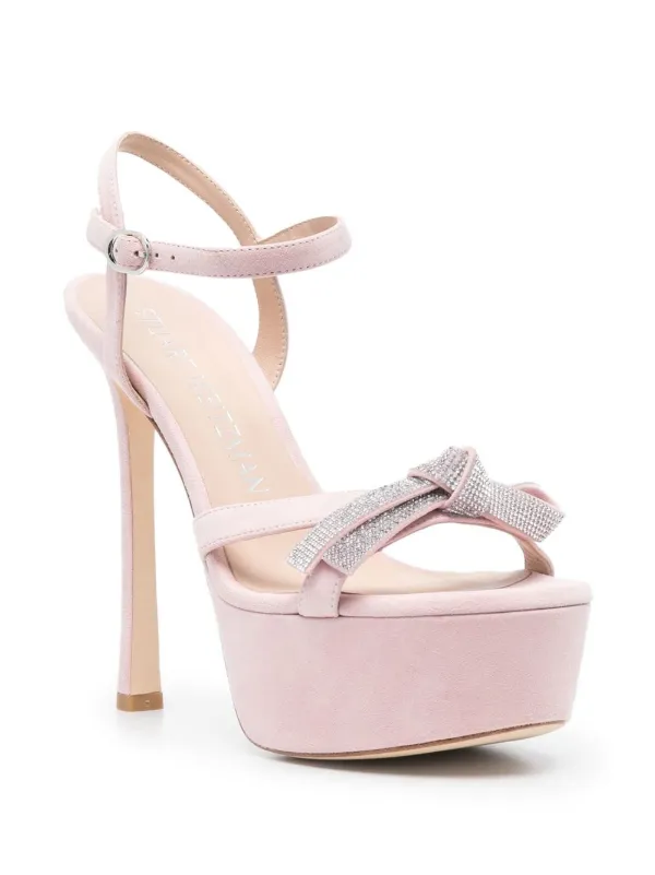 【関税込み】STUART WEITZMAN 'Sw Bow' mules Stuart Weitzman Felicity Leather Bow Kitten-Heel Mules