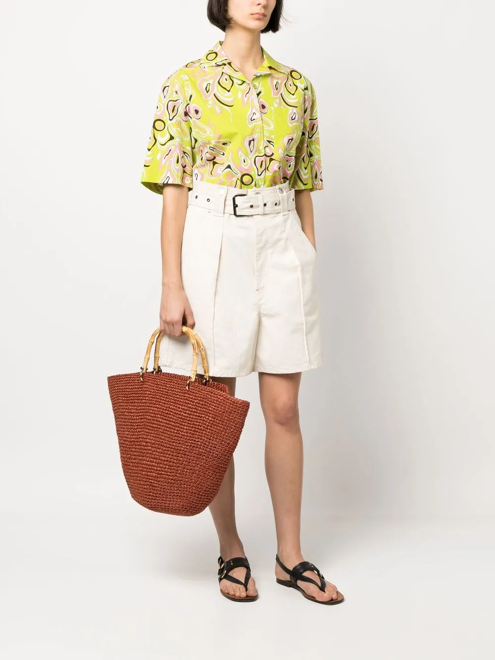 Chica Corolla geweven shopper - Bruin