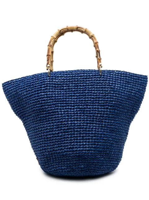 Chica Corolla woven top-handle bag