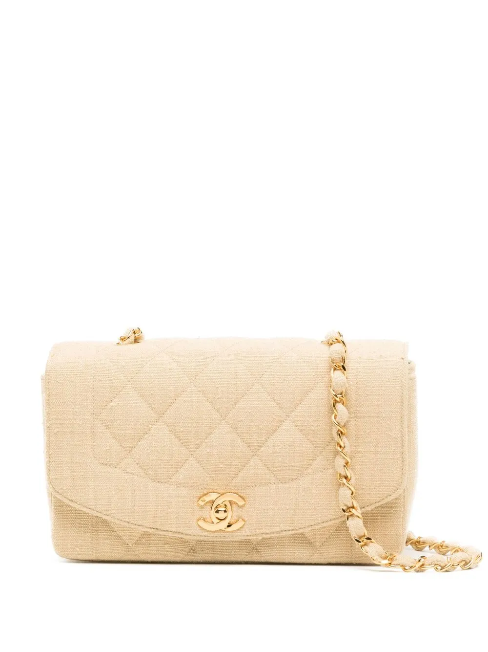 

CHANEL Pre-Owned 1992 small Diana shoulder bag - Neutrals