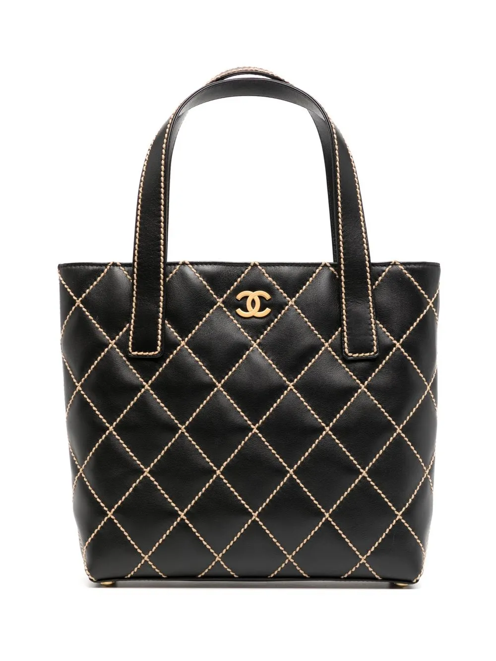 

Chanel Pre-Owned 2003 Wild Stitch CC tote - Black