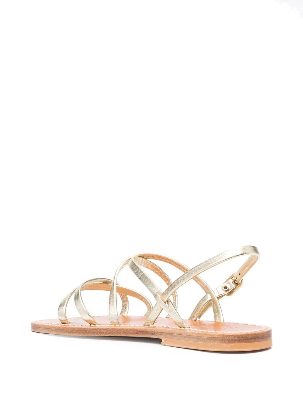 K. Jacques Talara Leather Flat Sandals - Farfetch