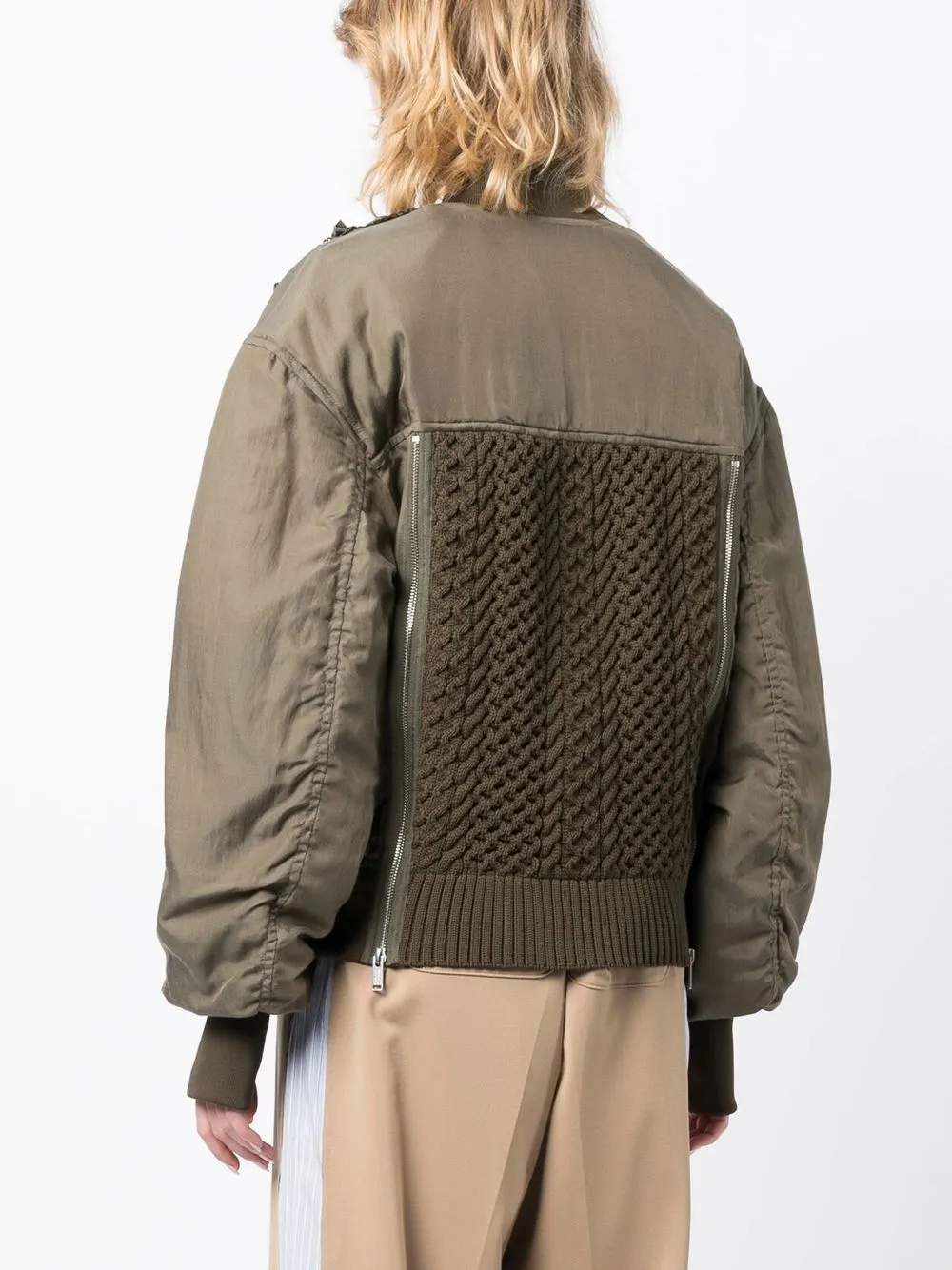 UNDERCOVER APPLIQUE-DETAIL ZIPPED BOMBER JACKET
