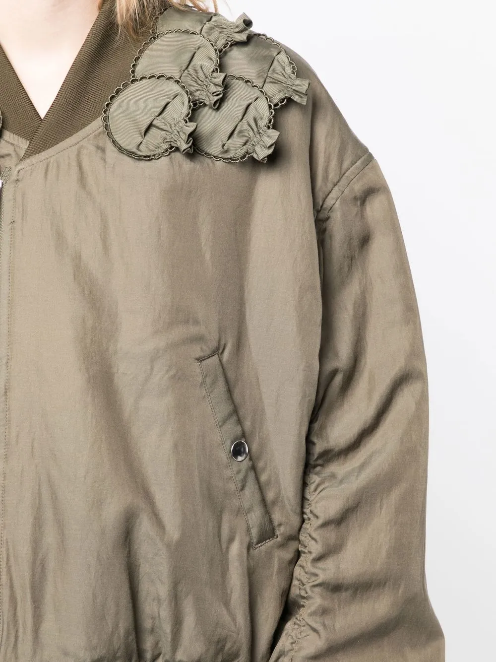 UNDERCOVER APPLIQUE-DETAIL ZIPPED BOMBER JACKET