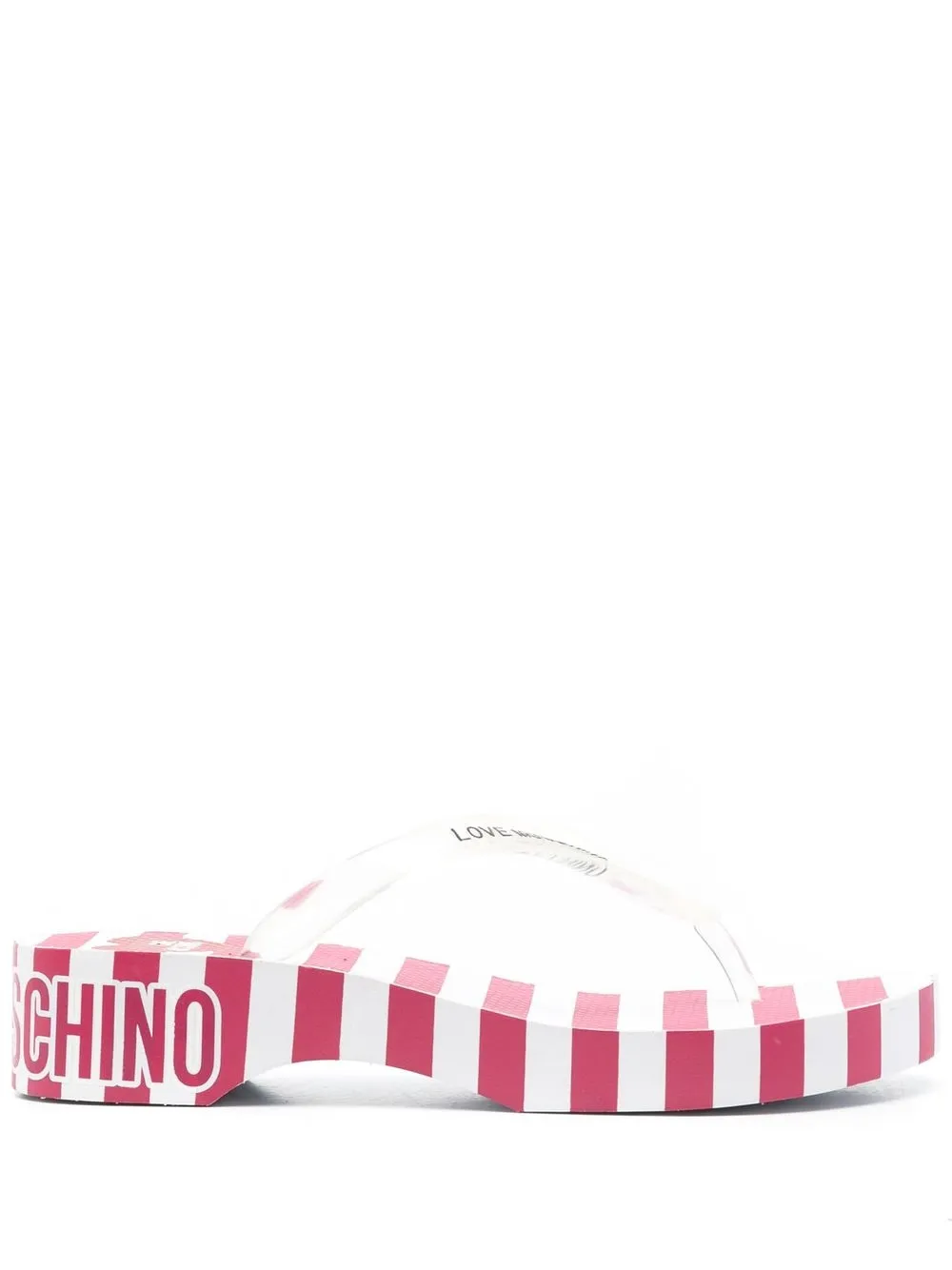 Love Moschino striped 40mm platform flip-flops
