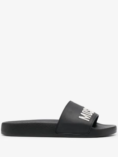 Love Moschino flip flops con logo en 3D