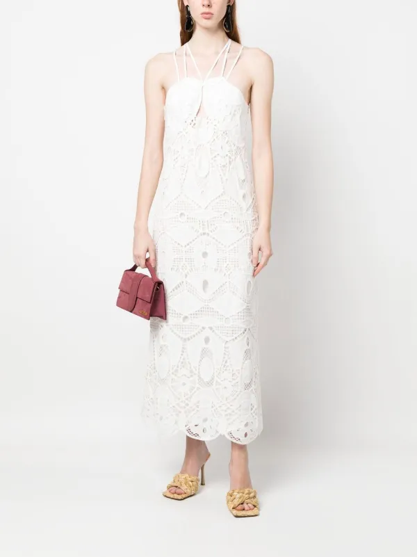 white lace dress size 8 White Lace Midi Dress – Chic Glam Closet