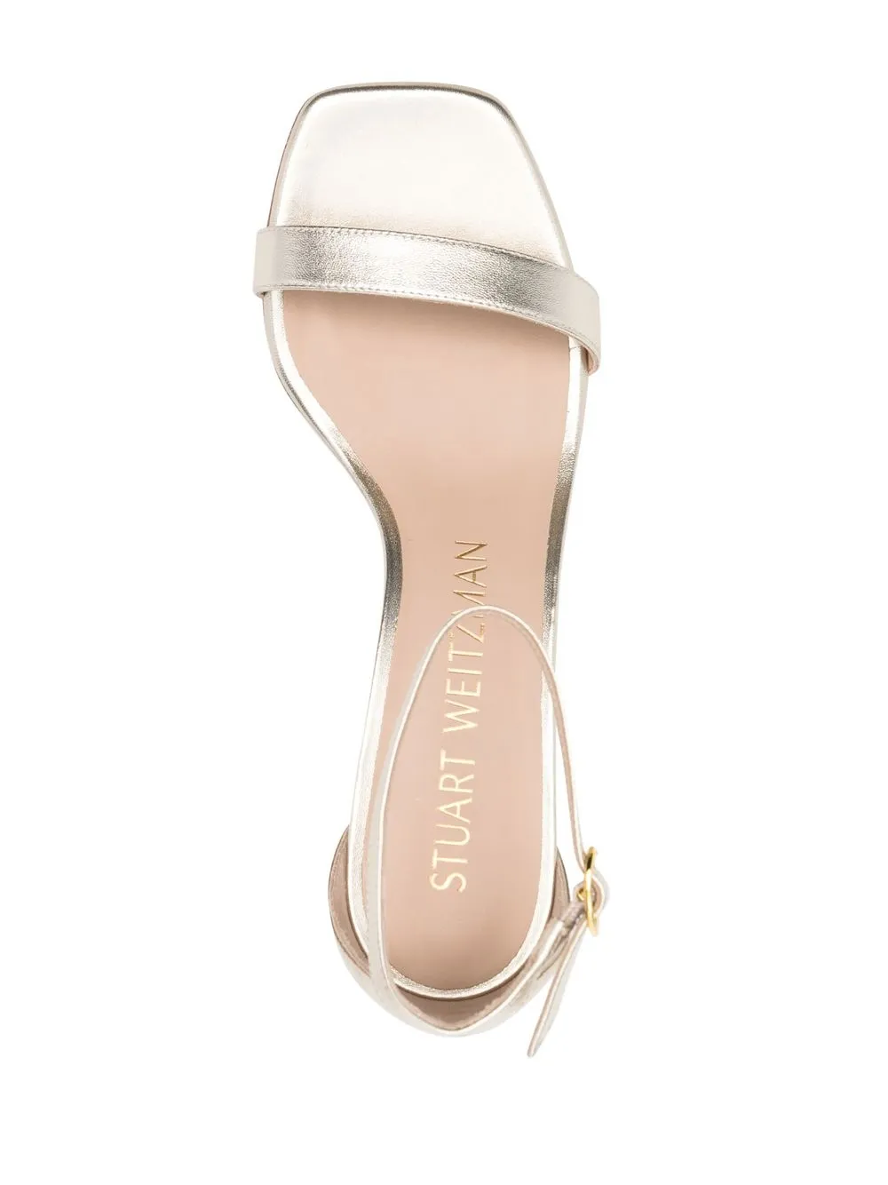 Stuart Weitzman Sandalen Im Metallic-look In Gold
