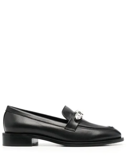 Stuart Weitzman crystal-embellished loafers