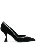 Stuart Weitzman 100mm crystal-embellished pumps - Black