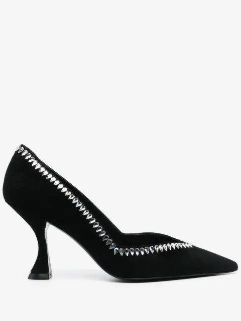 Stuart Weitzman 100mm crystal-embellished pumps