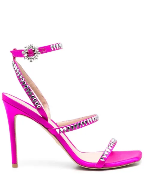 Stuart Weitzman crystal-embellished 115mm pumps