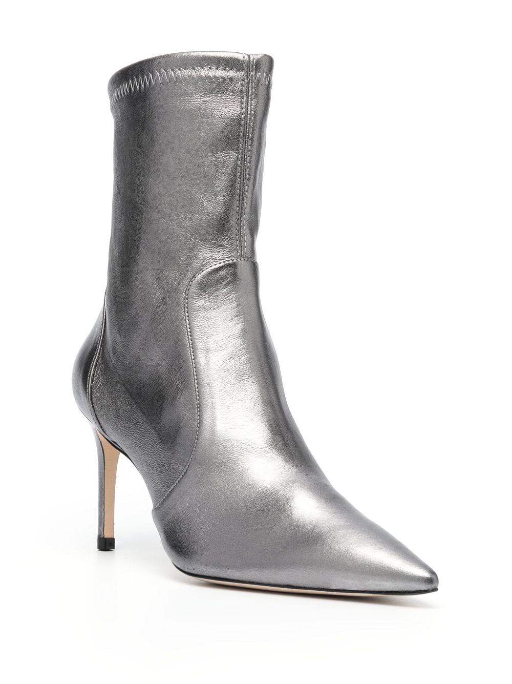 Shop Stuart Weitzman Stuart 85mm Ankle Boots In Grey