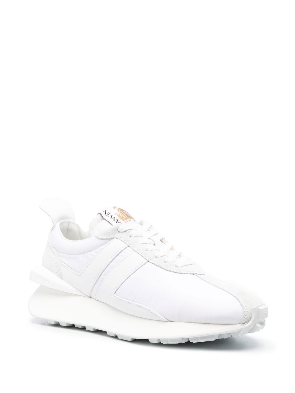 Shop Lanvin Logo-patch Low-top Sneakers In White