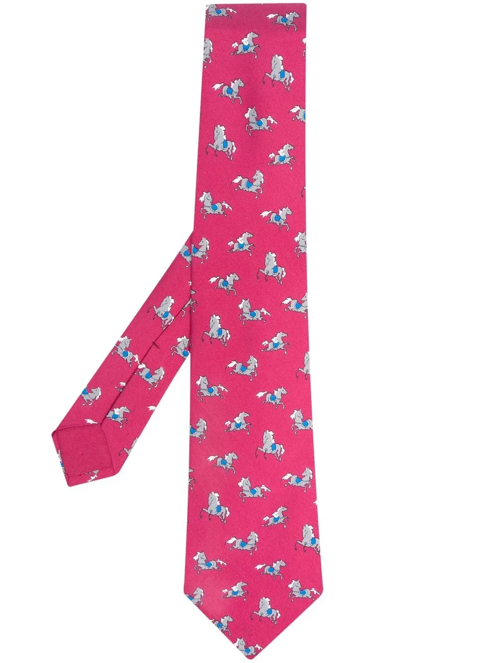 

Hermès corbata de seda con estampado gráfico 2000 pre-owned - Rosado