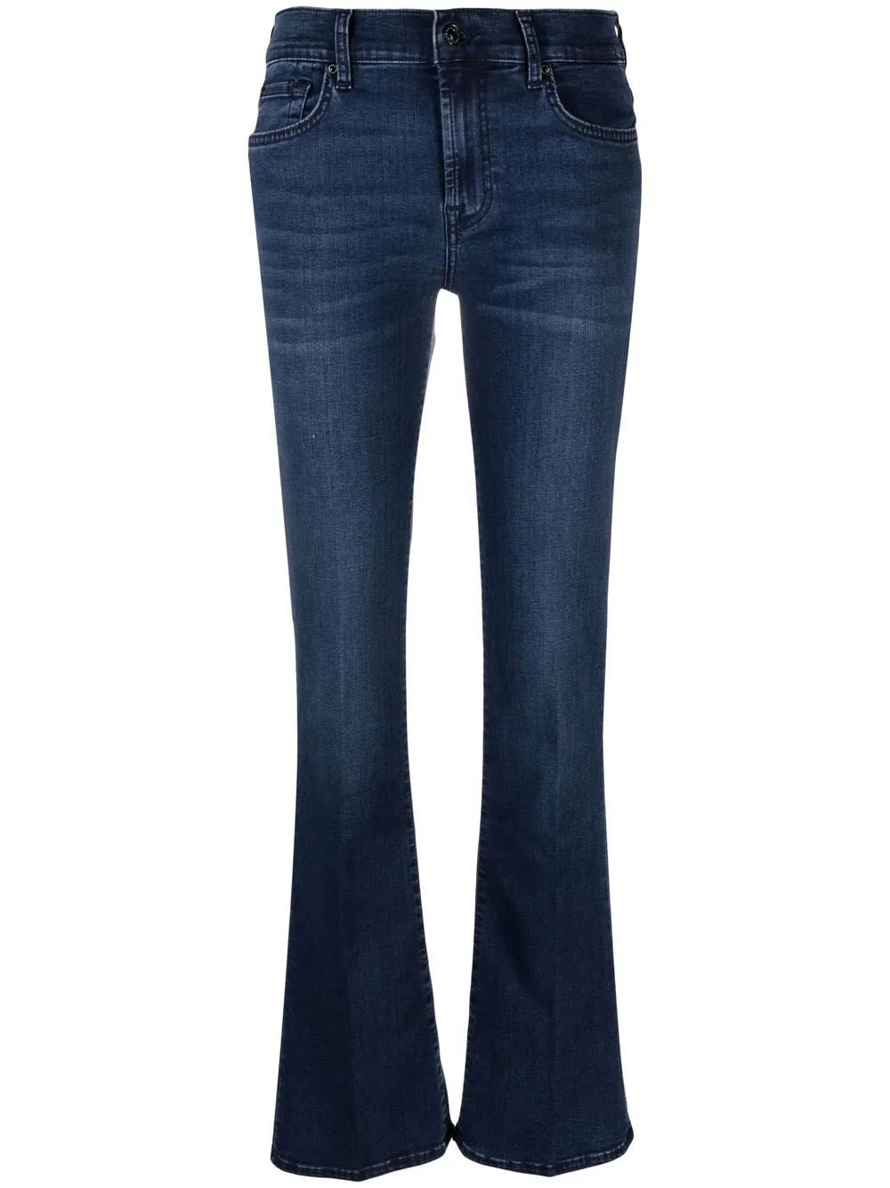 mid-rise bootcut jeans