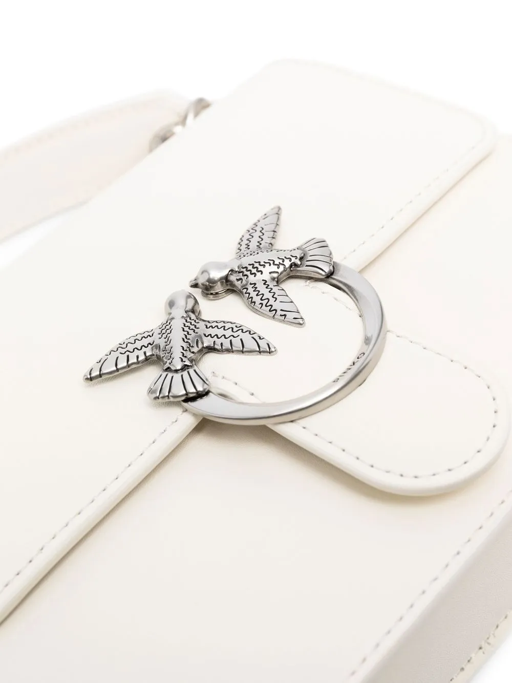 Pinko Love Bird Flap Tote Bag In Neutrals