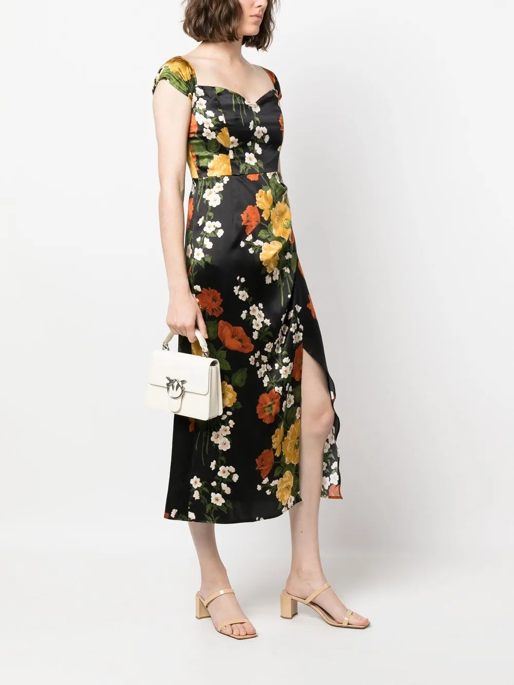 Pinko Love Bird Flap Tote Bag In Neutrals