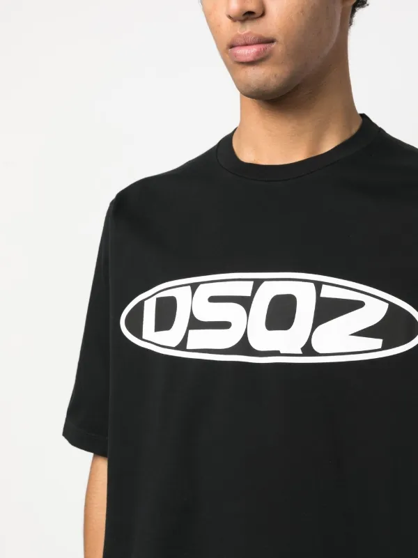 DSQUARED2 ロゴニット Tシャツ ブラック DSQUARED2 ロゴ Tシャツ | ブラック | FARFETCH JP