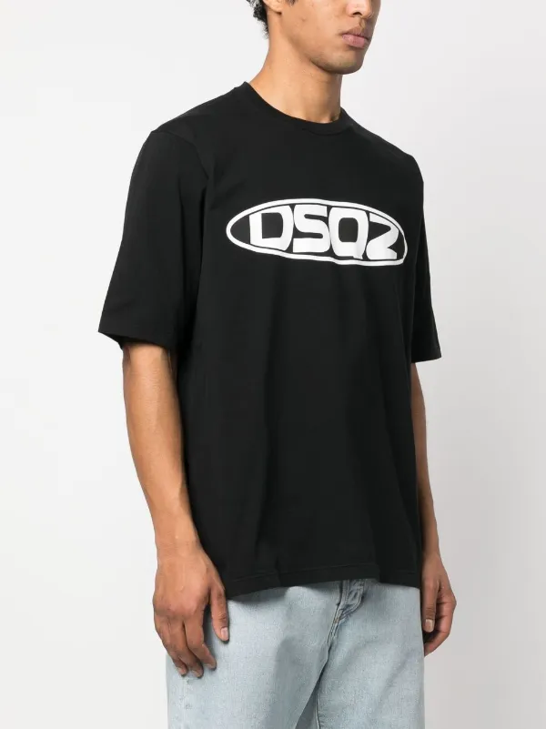 DSQUARED2 ロゴニット Tシャツ ブラック DSQUARED2 ロゴ Tシャツ | ブラック | FARFETCH JP