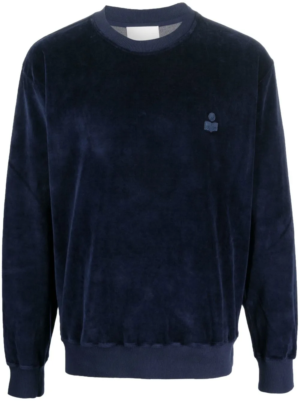 

Isabel Marant Maximh velour crew-neck sweatshirt - Blue