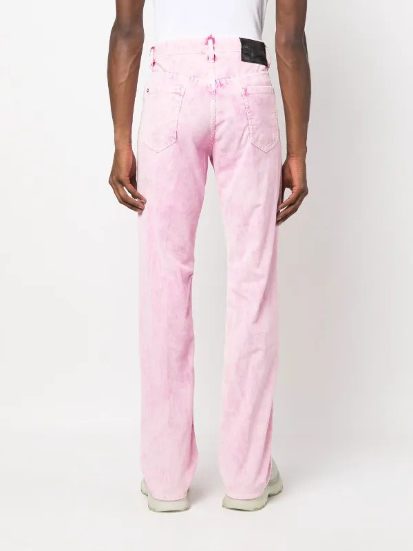 DSQUARED2 tie-dye Print Straight Trousers | Pink | FARFETCH