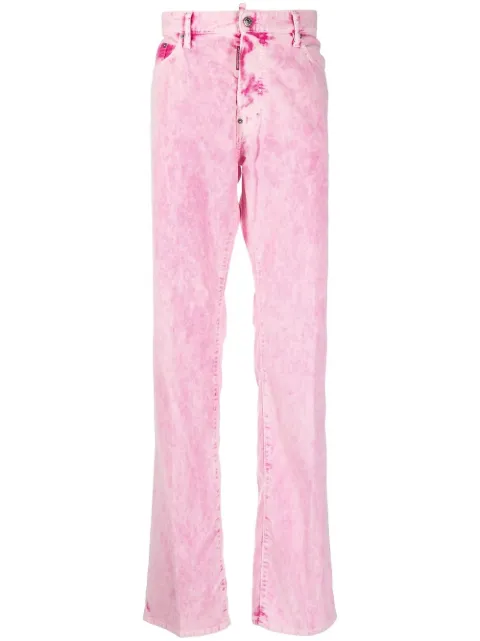 DSQUARED2 tie-dye print straight trousers