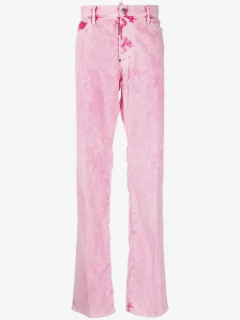 DSQUARED2 tie-dye print straight trousers