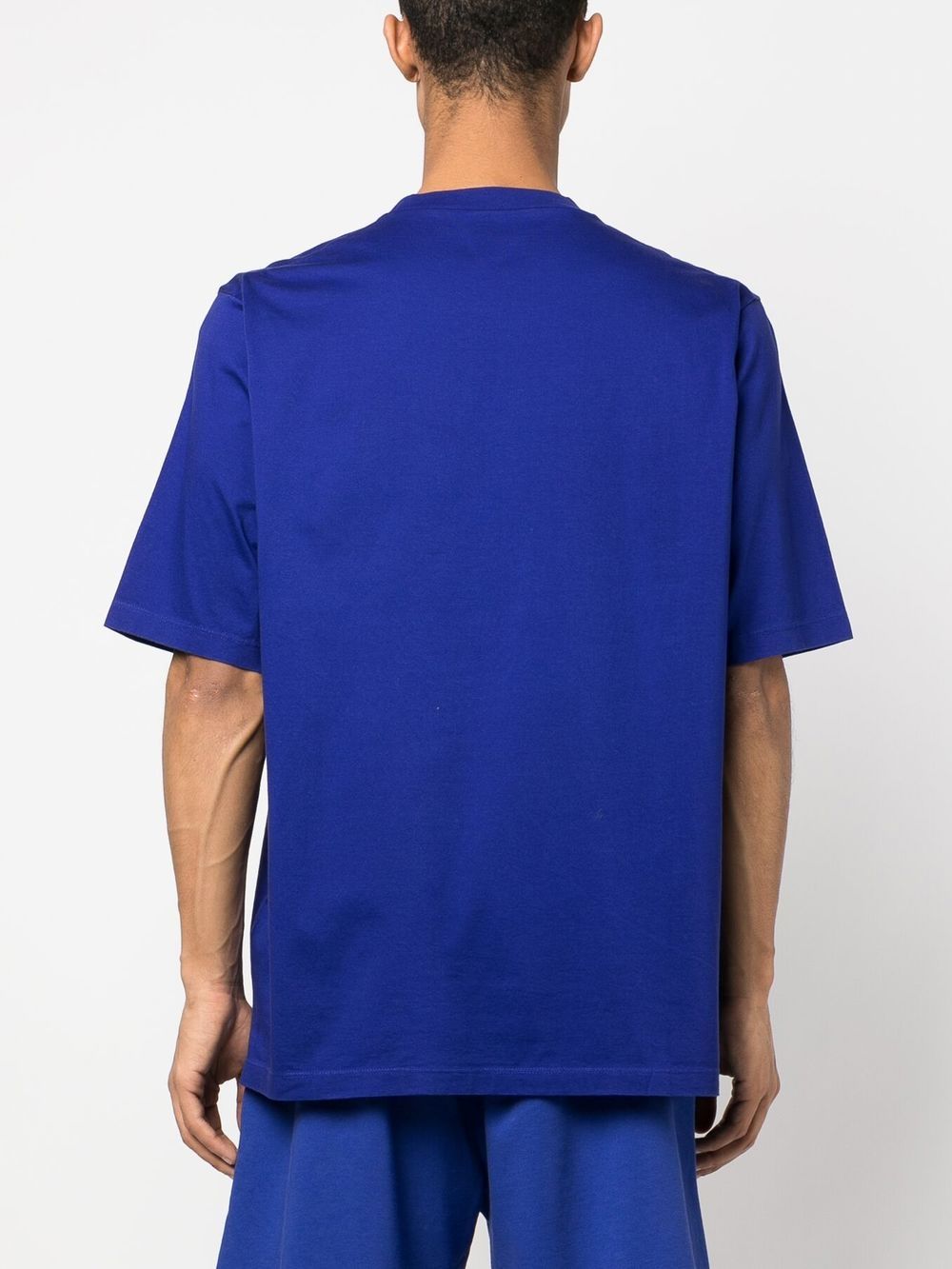 Shop Dsquared2 Logo-stamp Cottont-shirt In Blue