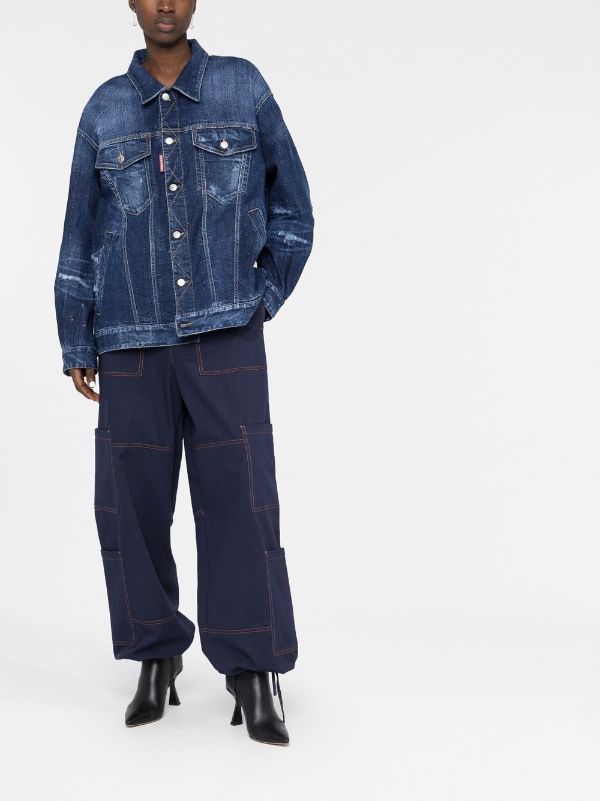 Balenciaga logo-embellished Denim Jacket - Farfetch