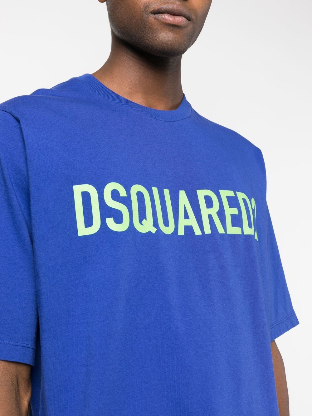 Shop Dsquared2 Logo-print Detail T-shirt In Blue