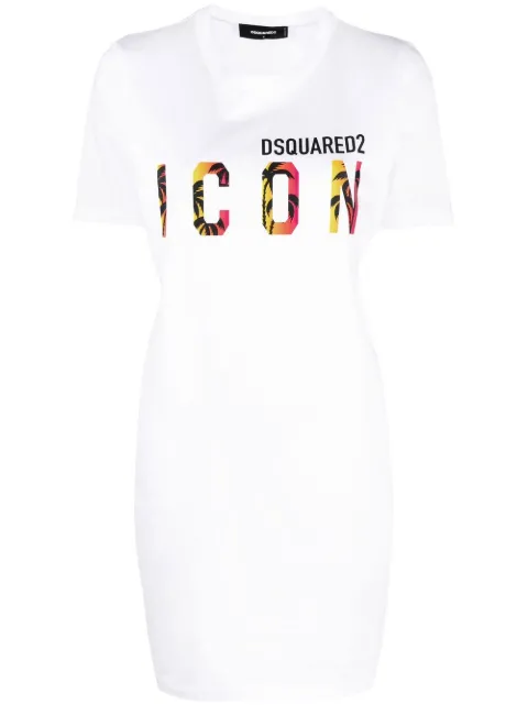 DSQUARED2 Icon Sunset Palm T-shirt dress Women