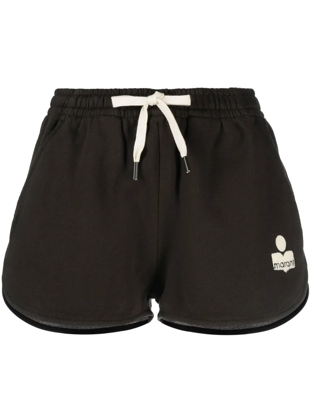 

Isabel Marant Étoile logo-print drawstring shorts - Black