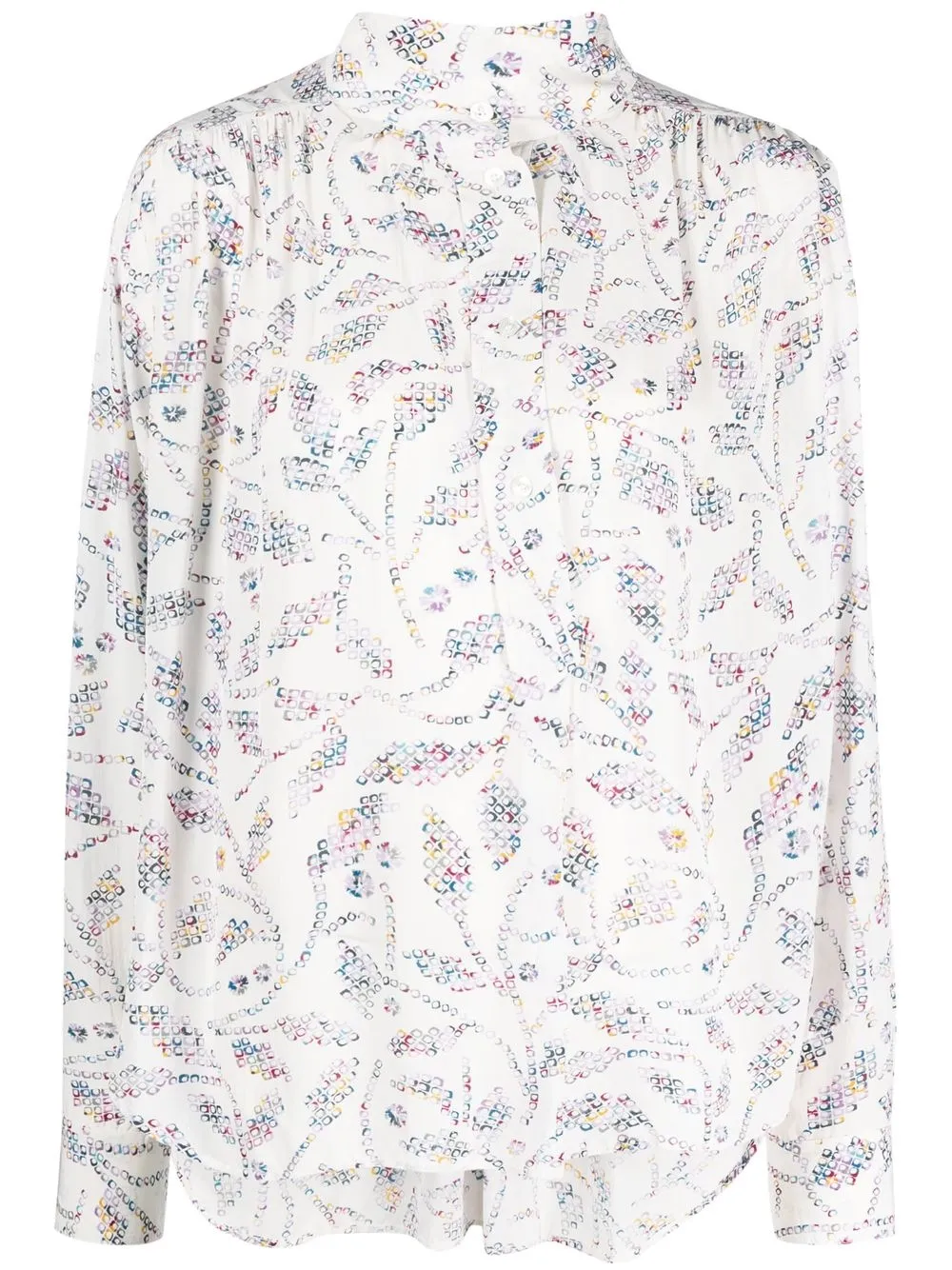 

Isabel Marant Étoile floral-print long-sleeve blouse - White