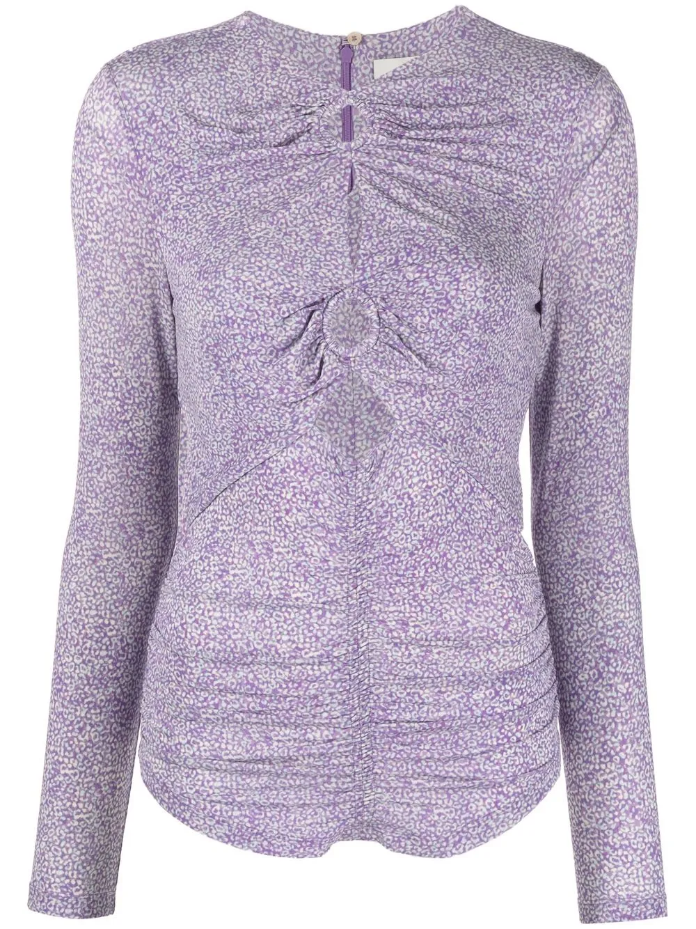 

Isabel Marant top manga larga con aberturas - Morado