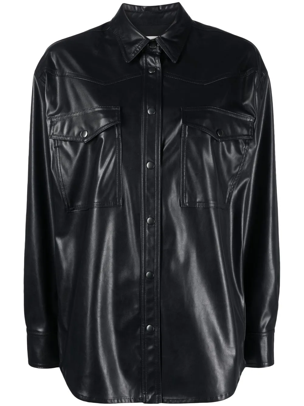 

Isabel Marant Étoile coated long-sleeve shirt - Black