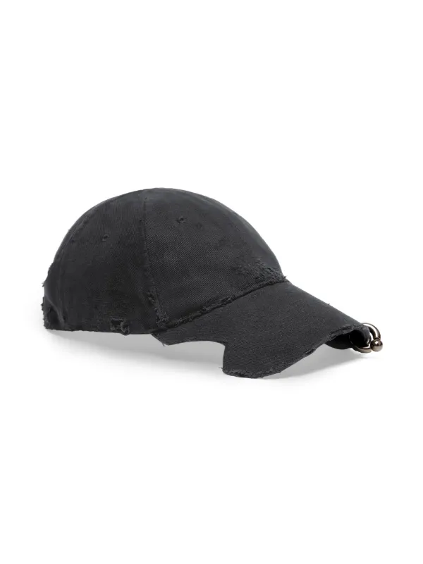 Balenciaga Piercing Distressed Cap - Farfetch