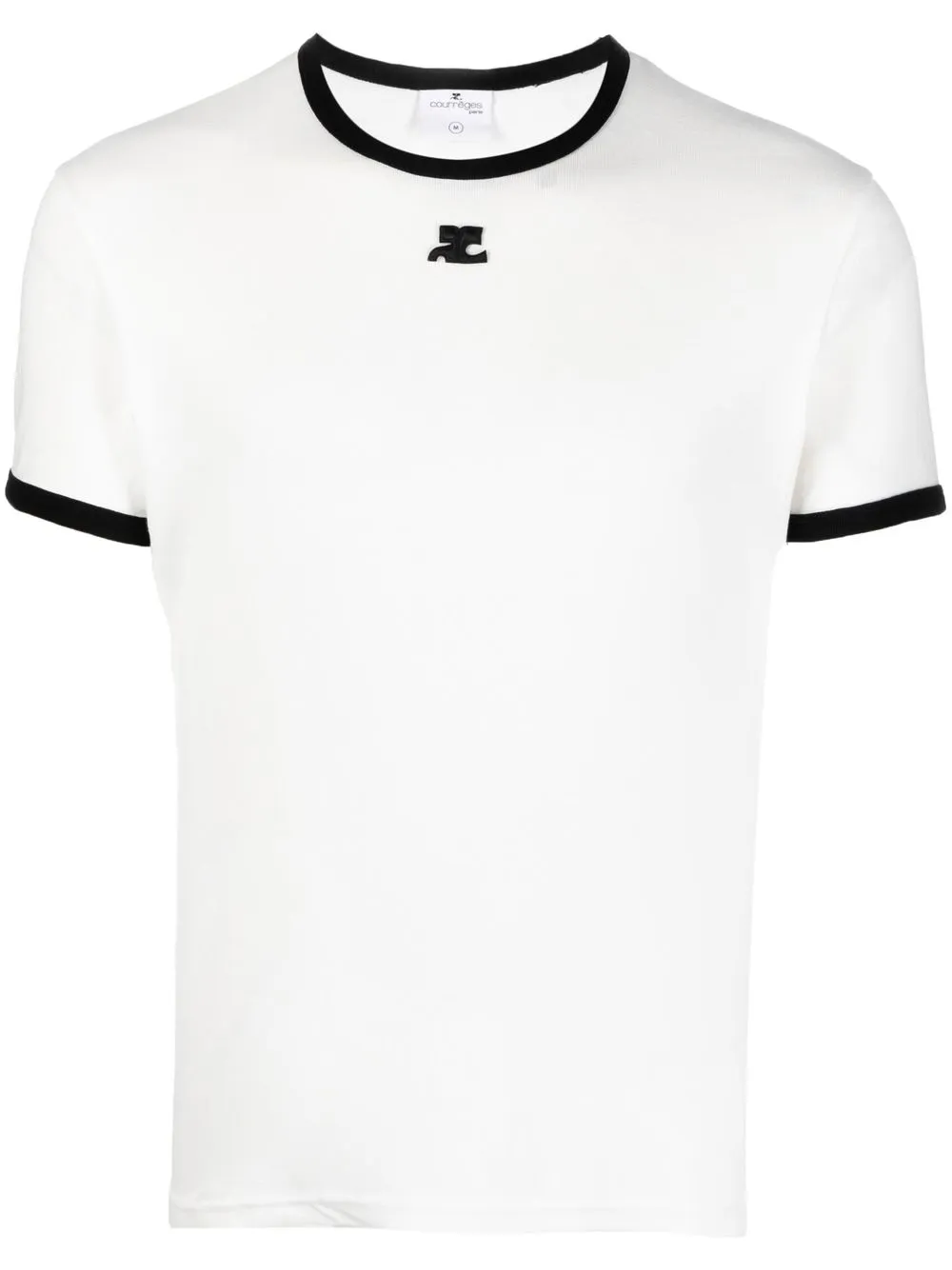 

Courrèges playera con parche del logo - Blanco