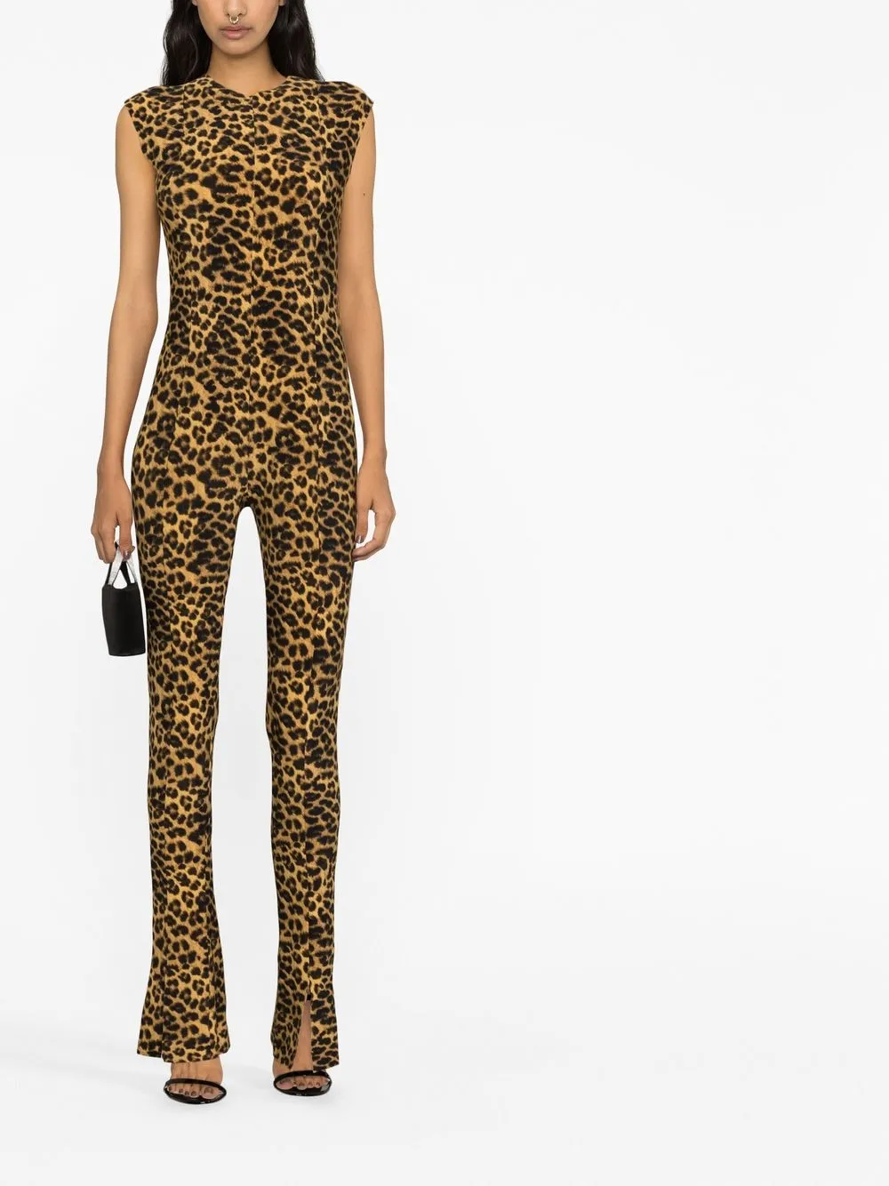 Norma Kamali leopard-print Sleeveless Jumpsuit - Farfetch